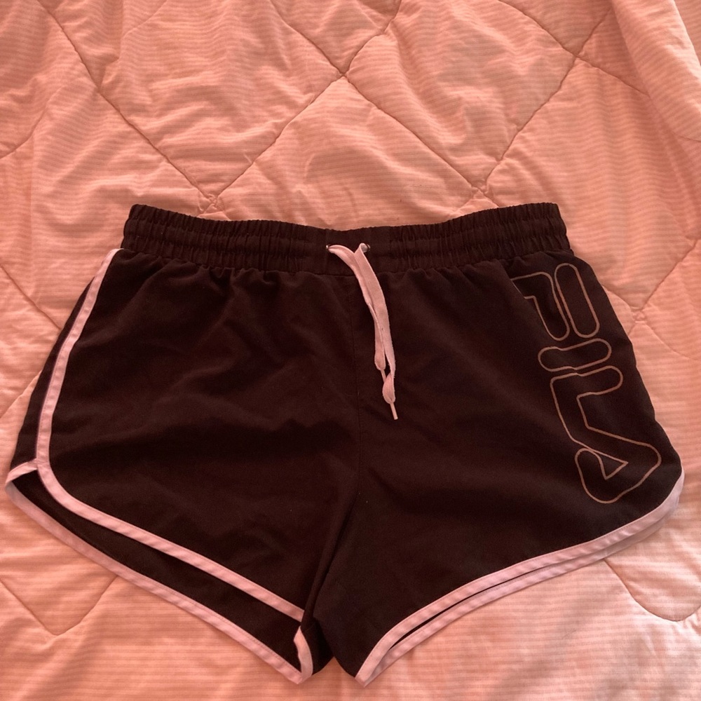 Fila black running shorts